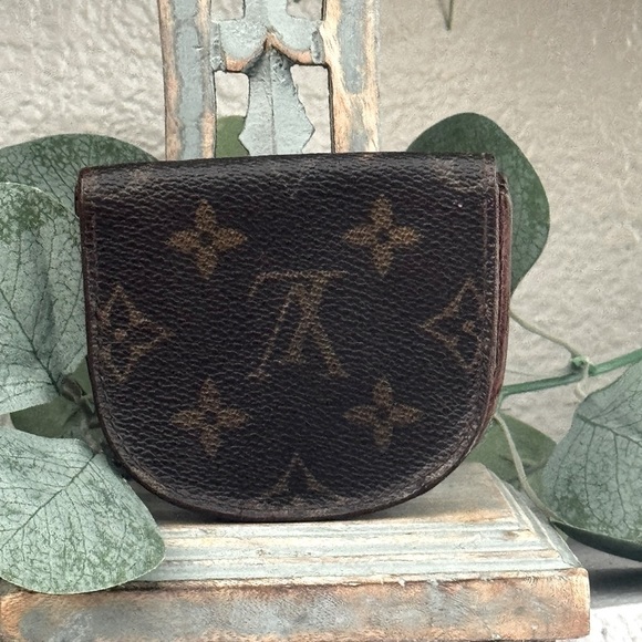 - Louis Vuitton Monogram Porte Monnaie Gousset Coin Purse wallet/ - Picture 3 of 17